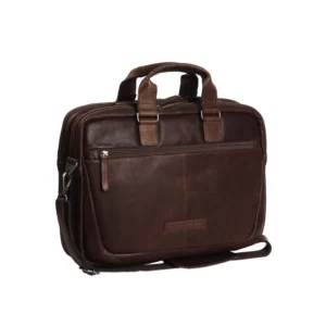 The Chesterfield Brand Borsa Porta PC In Pelle Marrone Seth