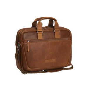 The Chesterfield Brand Borsa Porta PC In Pelle Cognac Seth