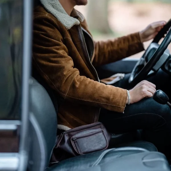 The Chesterfield Brand Marsupio In Pelle Marrone Jack - immagine 6