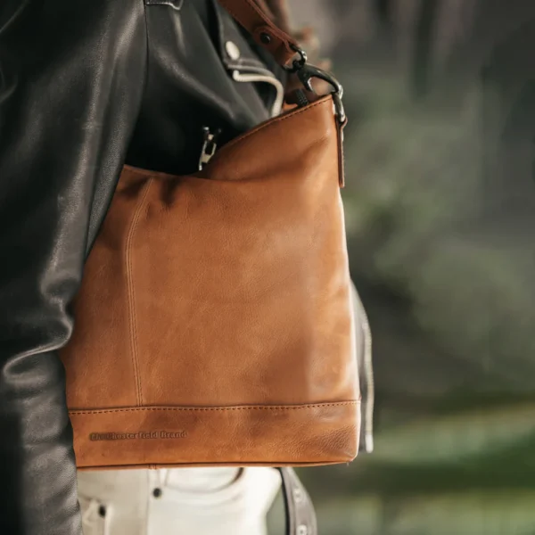 The Chesterfield Brand Borsa A Tracolla In Pelle Cognac Amelia - immagine 2