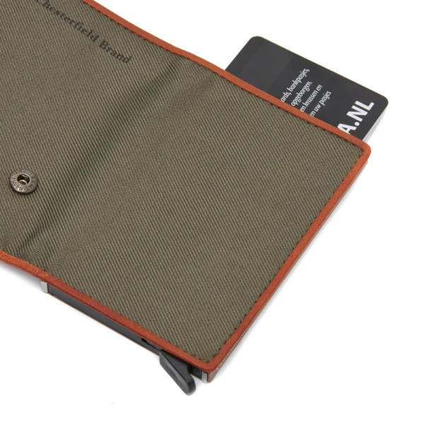 The Chesterfield Brand Portafoglio In Pelle Verde Acciaio Sabana - immagine 3