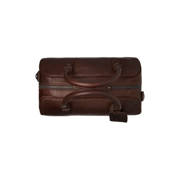The Chesterfield Brand Borsa Da Weekend In Pelle Marrone Liam - immagine 7