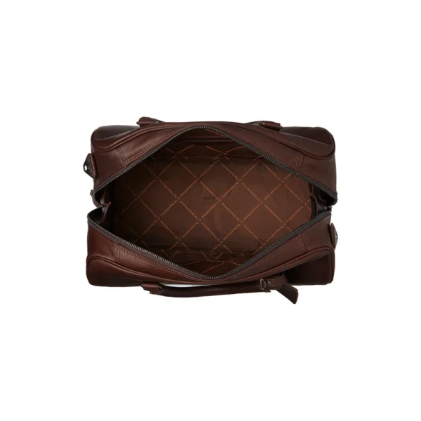 The Chesterfield Brand Borsa Da Weekend In Pelle Marrone Liam - immagine 6