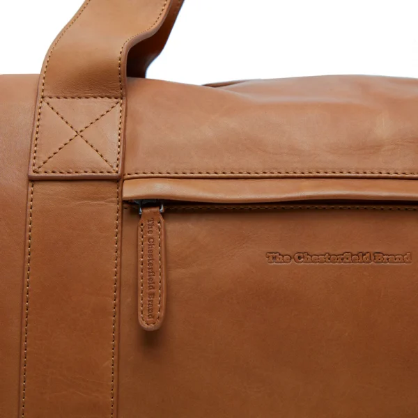 The Chesterfield Brand Borsa Da Weekend In Pelle Cognac Hudson - immagine 6