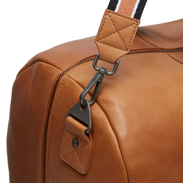 The Chesterfield Brand Borsa Da Weekend In Pelle Cognac Hudson - immagine 5