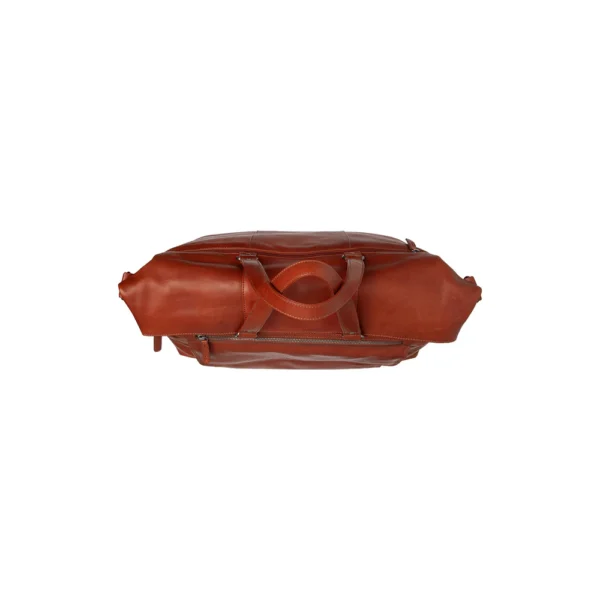 The Chesterfield Brand Borsa Da Weekend In Pelle Cognac Serie Novum Lazio - immagine 6
