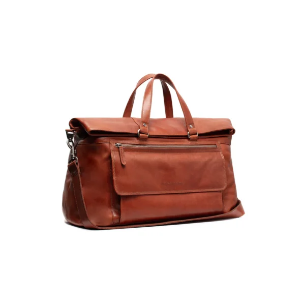 The Chesterfield Brand Borsa Da Weekend In Pelle Cognac Serie Novum Lazio - immagine 3