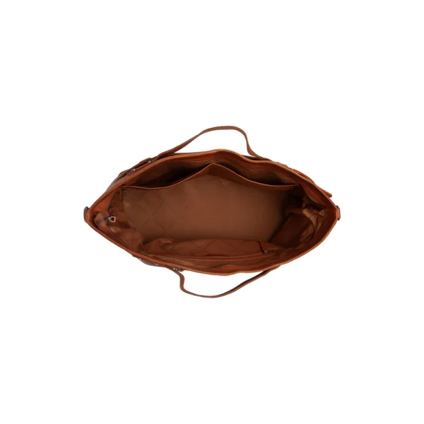 The Chesterfield Brand Borsa Da Weekend In Pelle Cognac Mark - immagine 3