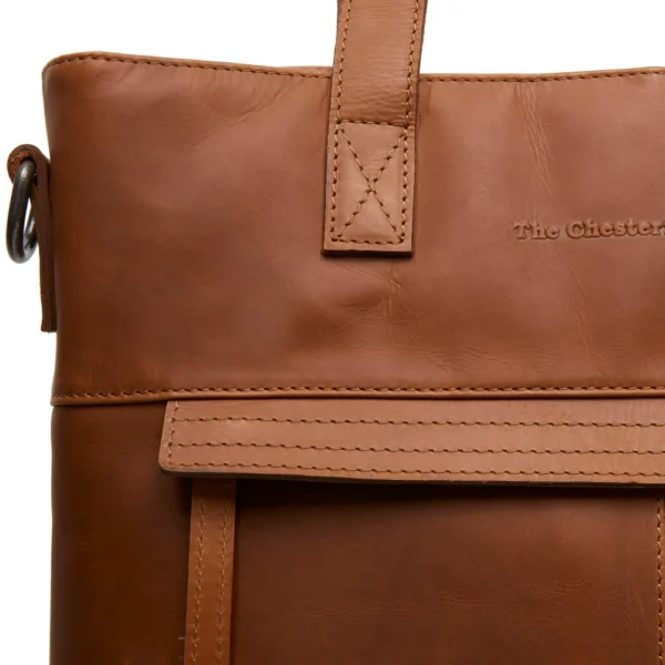 The Chesterfield Brand Shopper In Pelle Cognac Nunavik - immagine 7