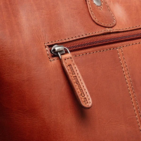 The Chesterfield Brand Shopper In Pelle Cognac Serie Novum Ferrera - immagine 2