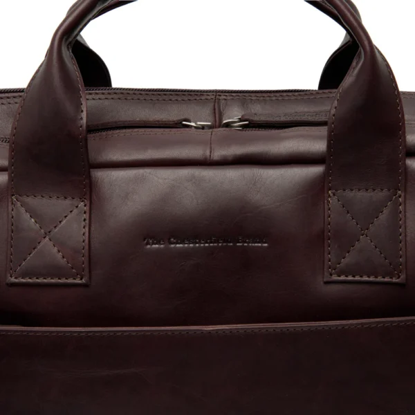 The Chesterfield Brand Borsa Porta PC In Pelle Marrone Frazer - immagine 5