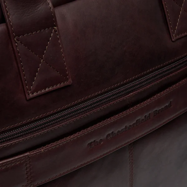 The Chesterfield Brand Borsa Porta PC In Pelle Marrone Frazer - immagine 6