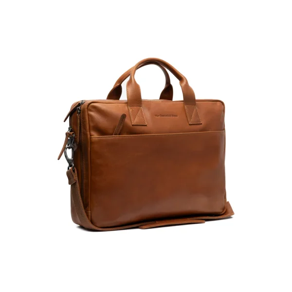 The Chesterfield Brand Borsa Porta PC In Pelle Cognac Frazer - immagine 2