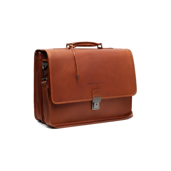 The Chesterfield Brand Borsa Porta PC In Pelle Cognac Glenwood