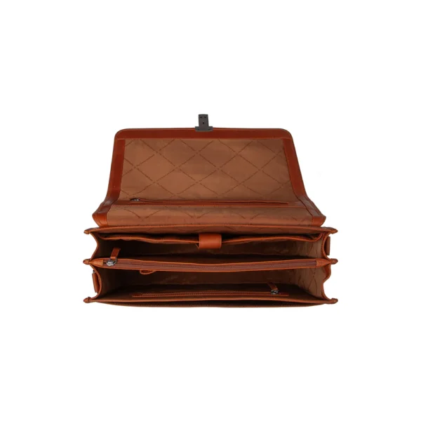The Chesterfield Brand Borsa Porta PC In Pelle Cognac Glenwood - immagine 4