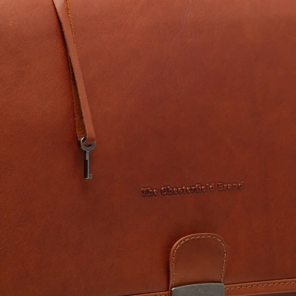 The Chesterfield Brand Borsa Porta PC In Pelle Cognac Glenwood - immagine 5