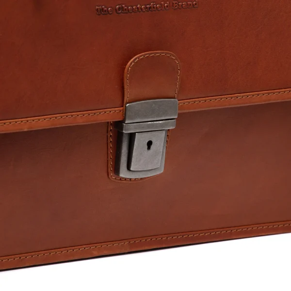 The Chesterfield Brand Borsa Porta PC In Pelle Cognac Glenwood - immagine 6