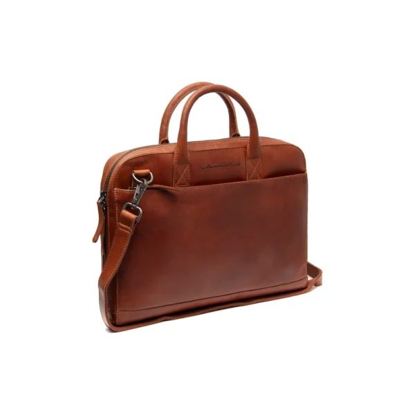 The Chesterfield Brand Borsa Porta PC In Pelle Cognac Tilbury