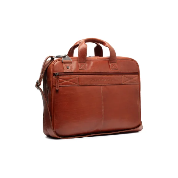 The Chesterfield Brand Borsa Porta PC In Pelle Cognac Serie Novum Iseo