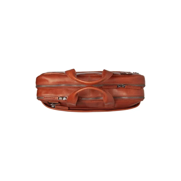 The Chesterfield Brand Borsa Porta PC In Pelle Cognac Serie Novum Iseo - immagine 7