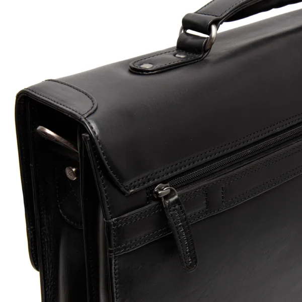 The Chesterfield Brand Borsa Porta PC In Pelle Nero Serie Novum Salvatore - immagine 4