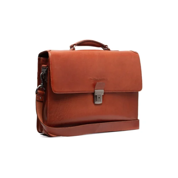 The Chesterfield Brand Borsa Porta PC In Pelle Cognac Serie Novum Salvatore