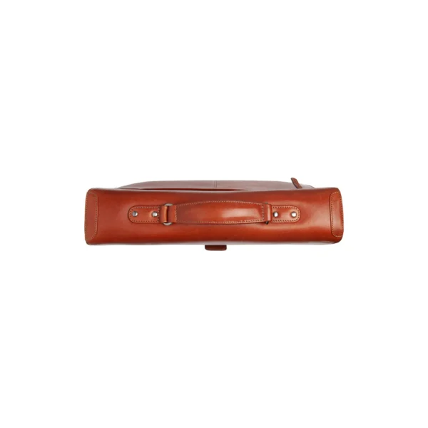 The Chesterfield Brand Borsa Porta PC In Pelle Cognac Serie Novum Salvatore - immagine 5
