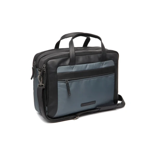 The Chesterfield Brand Borsa Porta PC In Pelle Grigio Chiaro Nivano