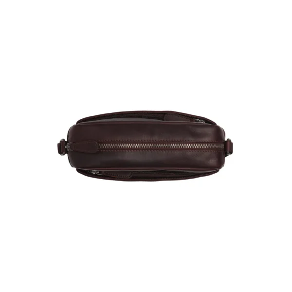 The Chesterfield Brand Borsa A Tracolla In Pelle Marrone Arona - immagine 3