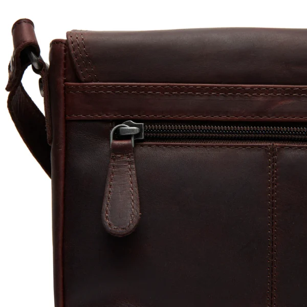 The Chesterfield Brand Borsa A Tracolla In Pelle Marrone Lucian - immagine 3