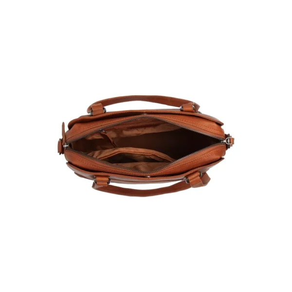 The Chesterfield Brand Borsa A Tracolla In Pelle Cognac Porlezza - immagine 2