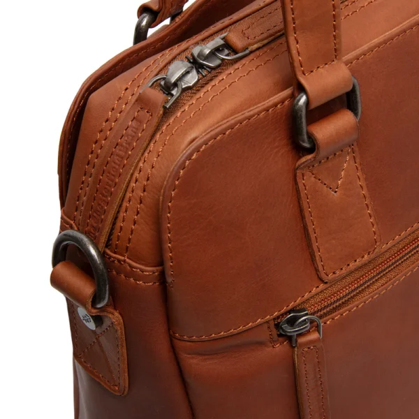 The Chesterfield Brand Borsa A Tracolla In Pelle Cognac Porlezza - immagine 5