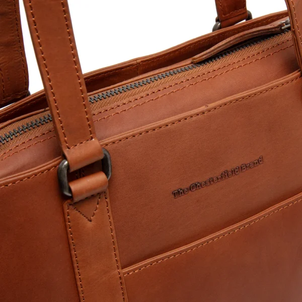 The Chesterfield Brand Borsa A Tracolla In Pelle Cognac Porlezza - immagine 6