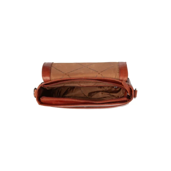 The Chesterfield Brand Borsa A Tracolla In Pelle Marrone Serie Novum Lizzola - immagine 4