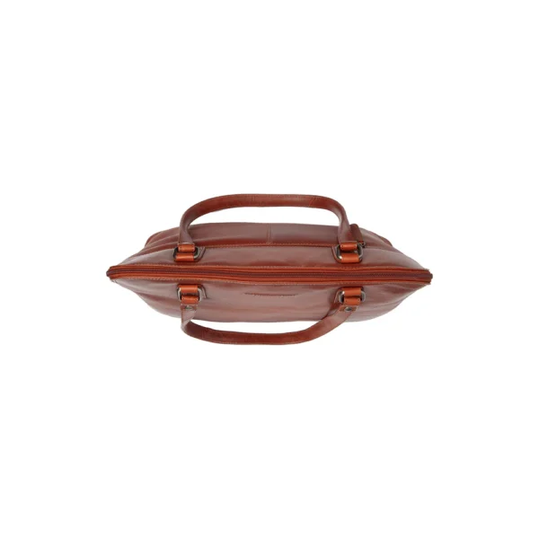 The Chesterfield Brand Borsa A Tracolla In Pelle Cognac Serie Novum Selvino - immagine 4