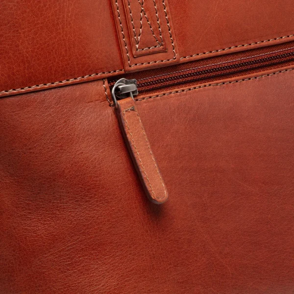 The Chesterfield Brand Borsa A Tracolla In Pelle Cognac Serie Novum Selvino - immagine 7