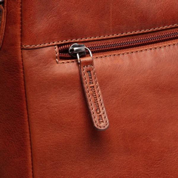 The Chesterfield Brand Borsa A Tracolla In Pelle Cognac Serie Novum Letizia - immagine 6