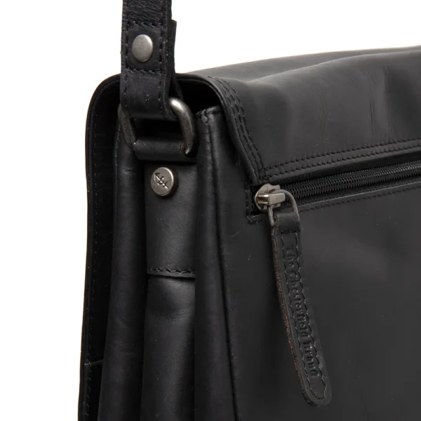 The Chesterfield Brand Borsa A Tracolla In Pelle Nero Laverton - immagine 6