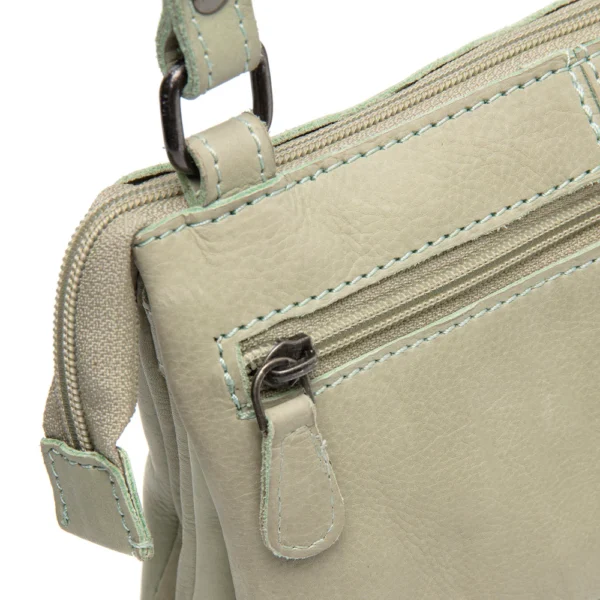 The Chesterfield Brand Borsa A Tracolla In Pelle Verde Oceano Osaka - immagine 5