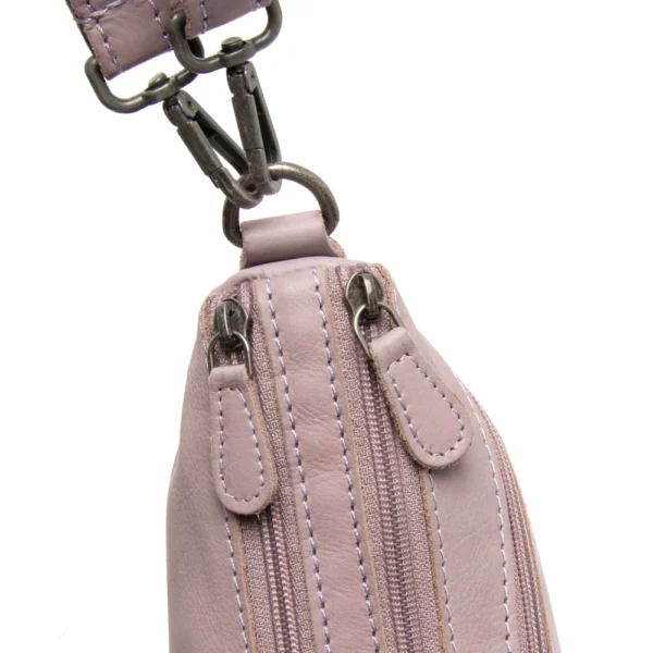 The Chesterfield Brand Borsa A Tracolla In Pelle Lilla Lavanda Irving - immagine 5