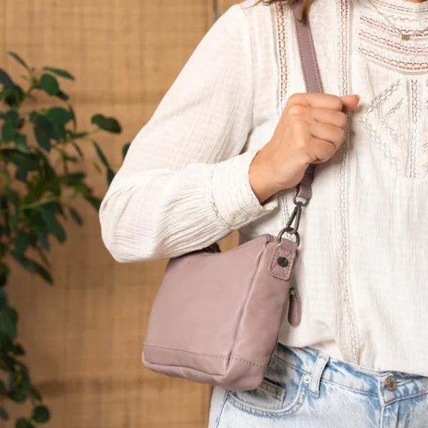 The Chesterfield Brand Borsa A Tracolla In Pelle Lilla Lavanda Irving - immagine 7