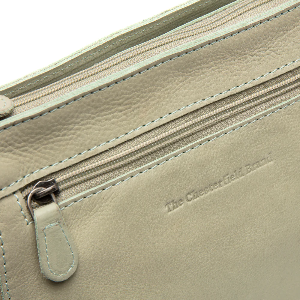 The Chesterfield Brand Borsa A Tracolla In Pelle Verde Oceano Aston - immagine 2