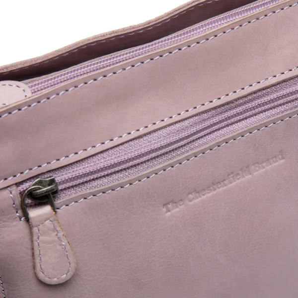 The Chesterfield Brand Borsa A Tracolla In Pelle Lilla Lavanda Aston - immagine 6