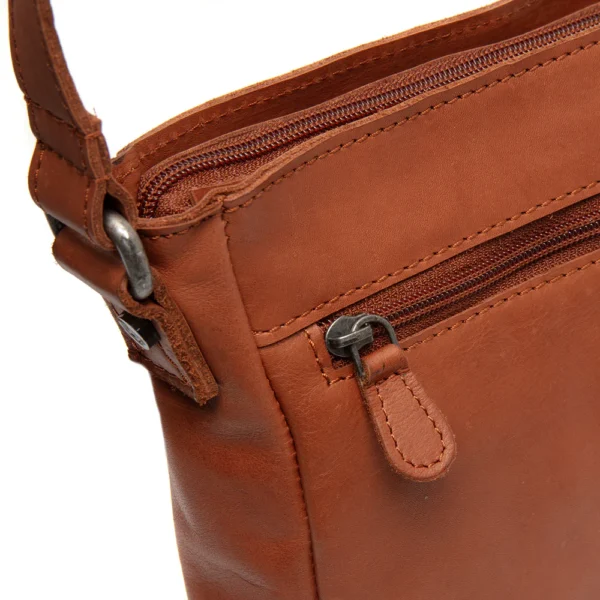 The Chesterfield Brand Borsa A Tracolla In Pelle Cognac Aston - immagine 6