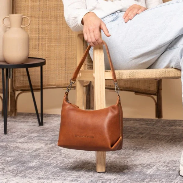 The Chesterfield Brand Borsa A Tracolla In Pelle Cognac Christie - immagine 4