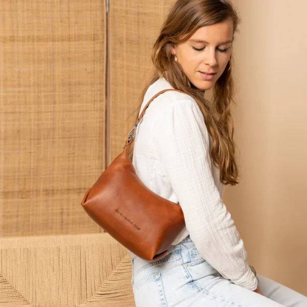 The Chesterfield Brand Borsa A Tracolla In Pelle Cognac Christie - immagine 2