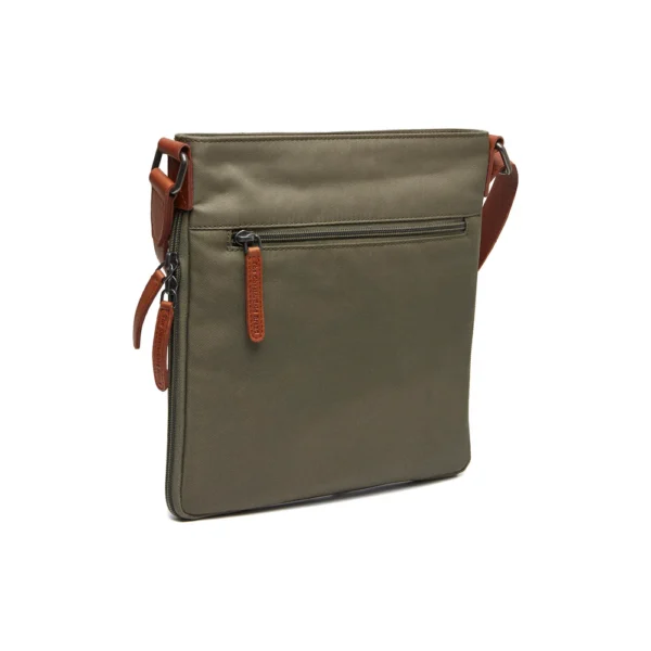 The Chesterfield Brand Borsa A Tracolla In Pelle Verde Acciaio Malmo - immagine 2