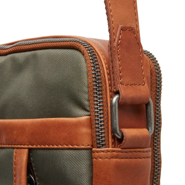 The Chesterfield Brand Borsa A Tracolla In Pelle Verde Acciaio Arendal - immagine 6