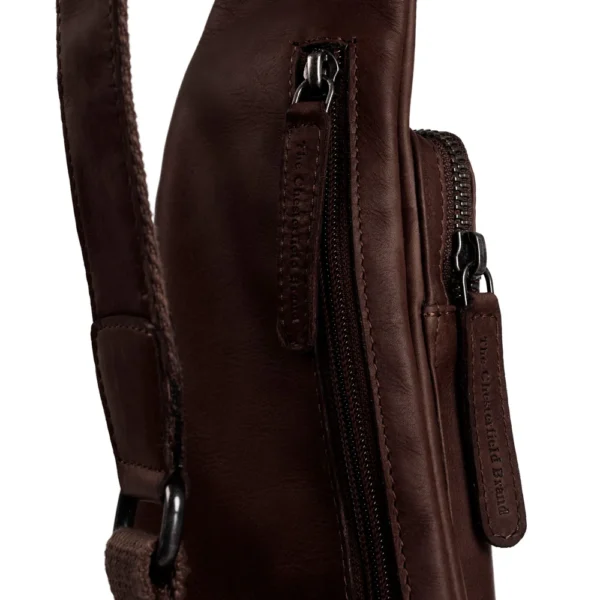 The Chesterfield Brand Borsa A Tracolla In Pelle Marrone Logan - immagine 4