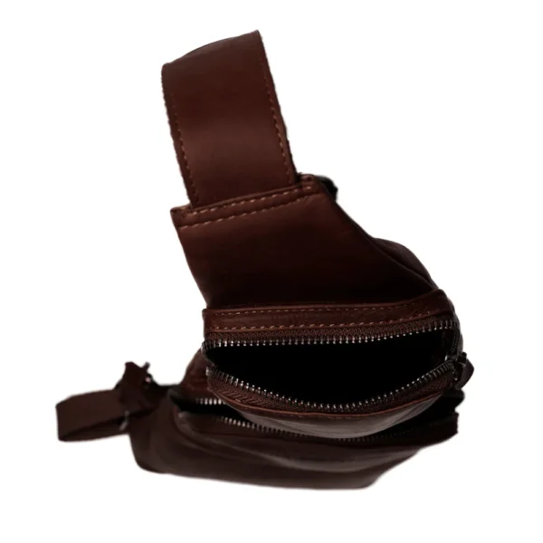 The Chesterfield Brand Borsa A Tracolla In Pelle Marrone Logan - immagine 3